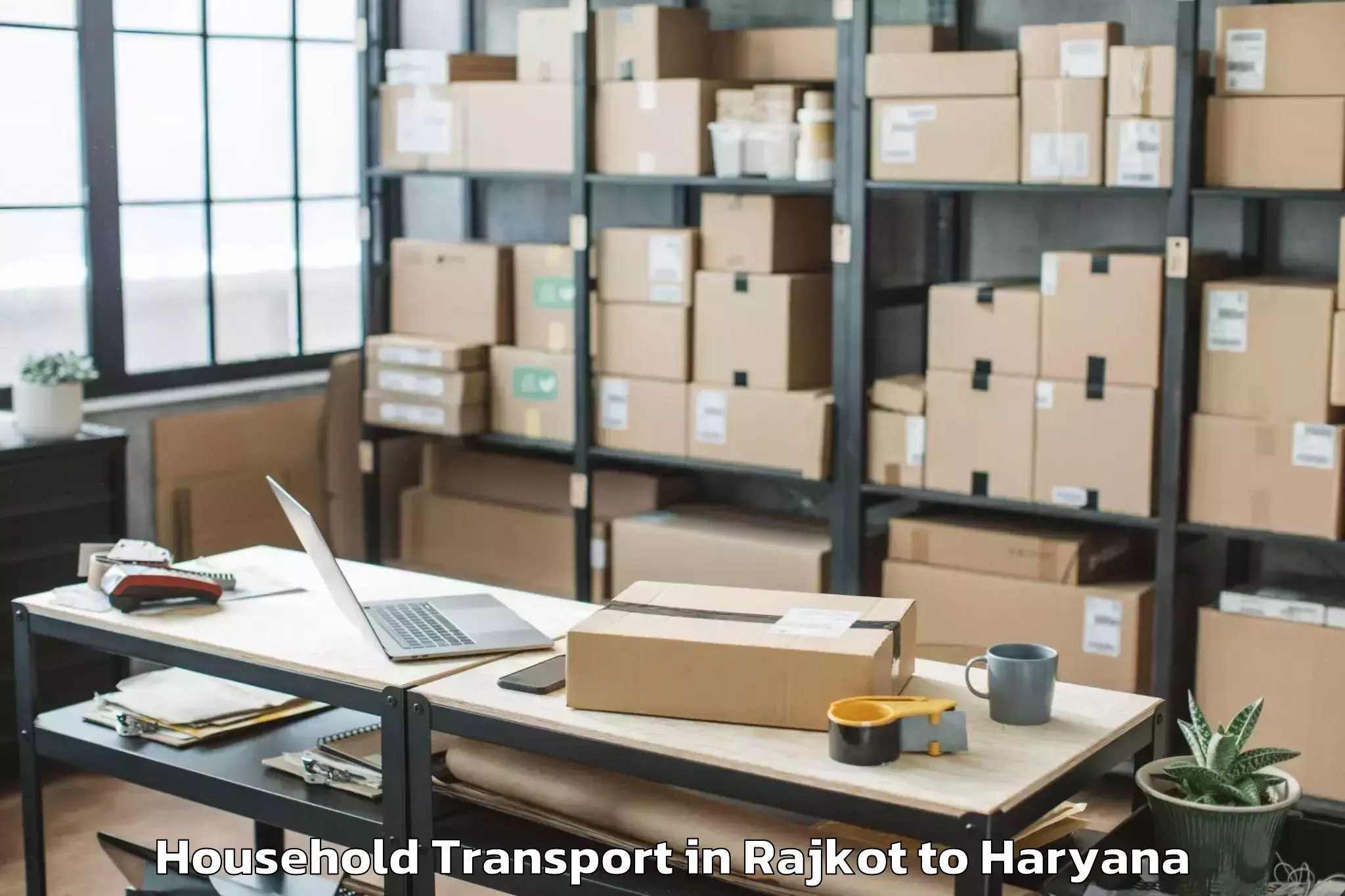 Reliable Rajkot to Abhilashi University Faridabad Household Transport